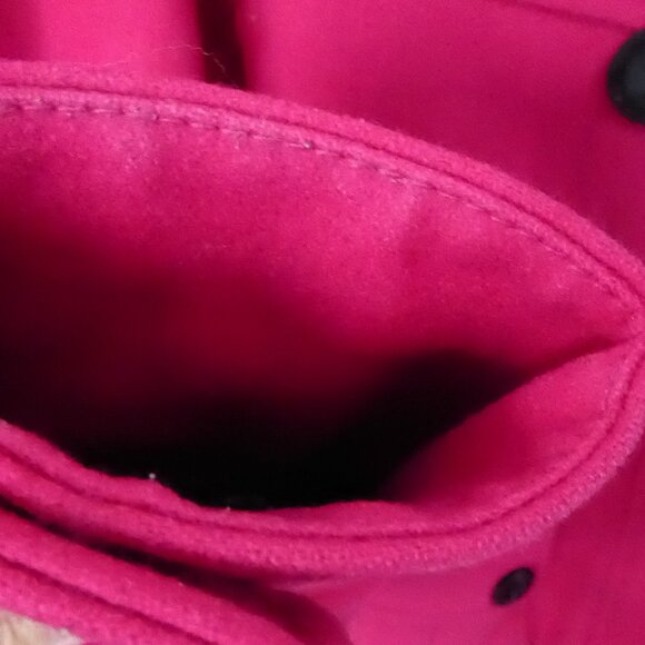 GUESS XS Fuchsia Hot Pink Wool Blend Peacoat - Picture 4 of 11